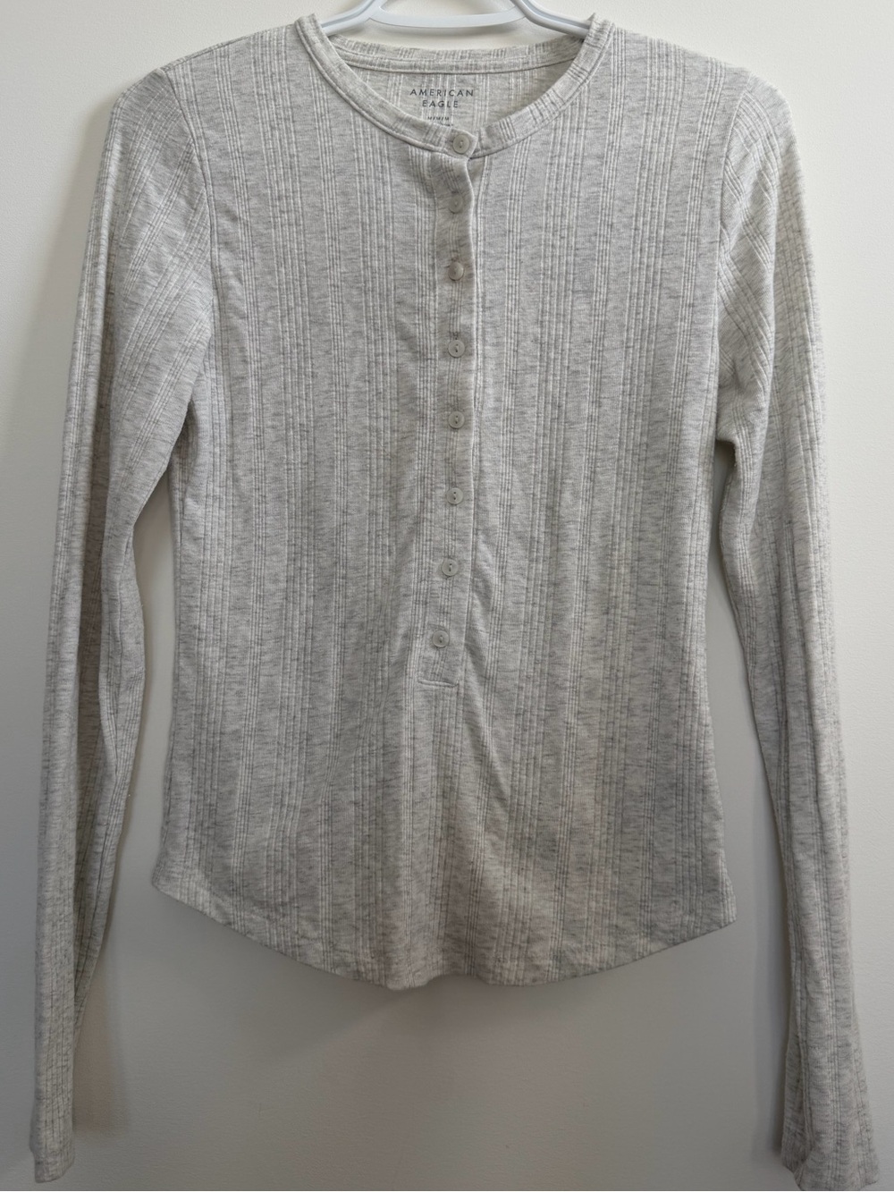 American Eagle Button Henley Long Sleeve